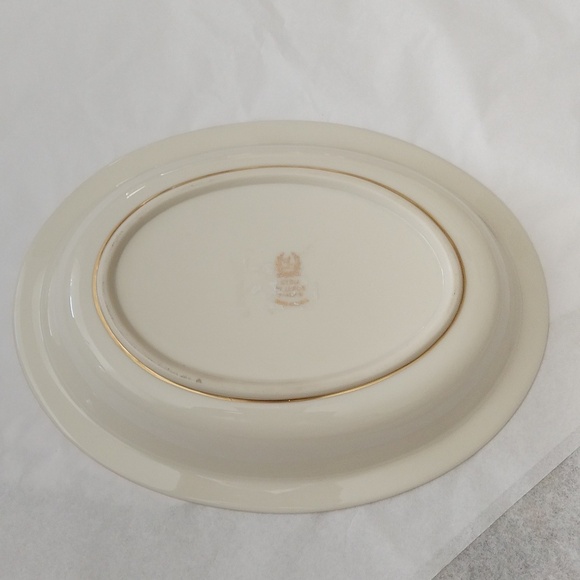 Vintage Lenox Bone China Nydia Oval Vegetable Bowl, 9.5" - Picture 5 of 9